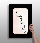 Line Art Shapes V7 Aluminum Print.